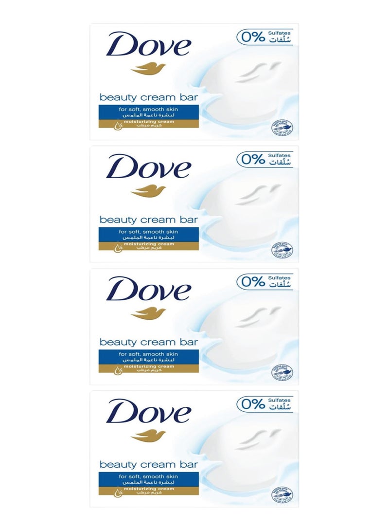 Dove Beauty Cream Bar White 160gx4pcs - Image 1